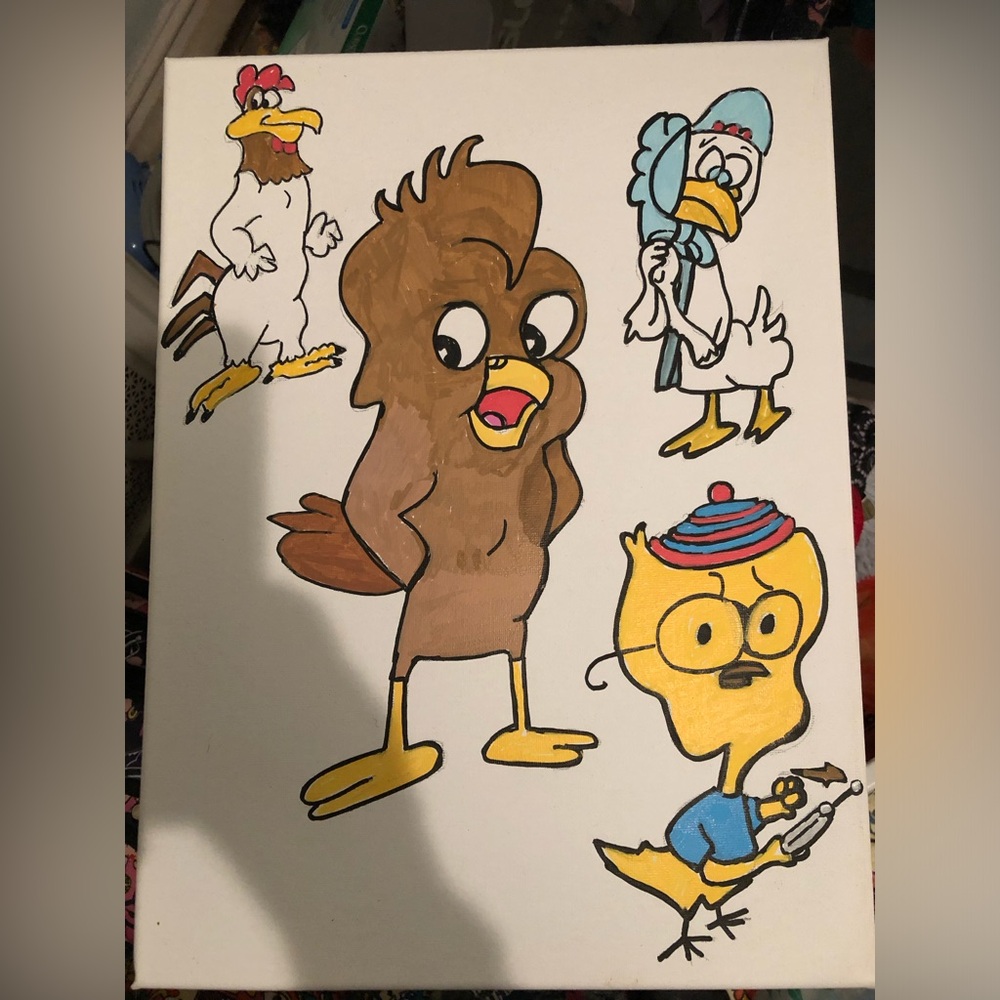 Colorful Cartoon Bird Art Print